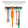 AHDFY 8 Hook Heavy-Duty Steel Gym Organizer Wall Mount Hanger Gym Organization for Home Gym Accessories Like Fitness Bands, Resistance Bands, Straps, Jump Ropes, Lifting Belt view 2