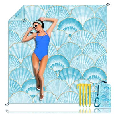 Beach Blanket Sandproof Waterproof Beach Mat Sand Free Waterproof 79 x 83 Oversized Beach Blanket Sandproof Beach Mat Waterproof Beach Blanket Portable Camping Blankets for Travel, Camping, Hiking