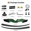 60 Inch Black Hunter Takedown Longbow Right Hand 20-60 Lbs Wood Riser Archery Longbows with Bow Stringer for Beginners Adults Hunting Shooting (55LBS) view 4
