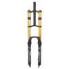 HSQMA 26 27.5 29'' Mountain Bike Suspension Fork Downhill 130mm Travel Rebound Adjust Double Crown Air Fork 1-1/8 Straight Disc Brake QR Manual Locking,for DH/XC/AM view 1