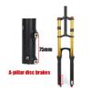 HSQMA 26 27.5 29 Inch Mountain Bike Fork Suspension Downhill Rebound Adjust Air Fork 130mm Travel Double Crown Straight Front Fork Disc Brake QR Manual Locking XC/AM/DH view 4