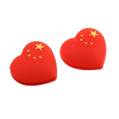 SGerste 2 Set Tennis Shock Absorber Racquet Vibration Dampeners - Red Heart