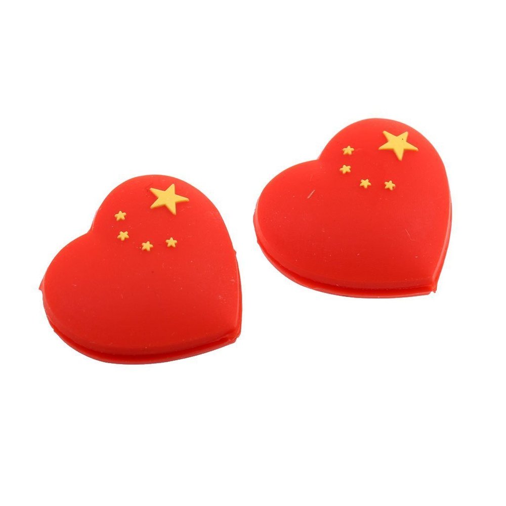 SGerste 2 Set Tennis Shock Absorber Racquet Vibration Dampeners - Red Heart