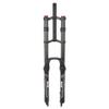 HSQMA 26 27.5 29'' Mountain Bike Suspension Fork Downhill 130mm Travel Rebound Adjust Double Crown Air Fork 1-1/8 Straight Disc Brake QR Manual Locking,for DH/XC/AM view 1