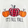 Criss Cross V Neck Top for Women Pumpkin Its Fall YAll Thanksgiving Long Sleeve Sweater Crew Neck Leopard Sweatshirt, S view 3