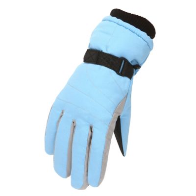 Winter Gloves Outdoor Youth Kids Boys Girls Snow Skating Snowboarding Windproof Boys Gloves (Light blue, 11-16 Year)