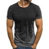 Hansber Men's Athletic Tee Shirts Quick Dry Short Sleeve Gym Tops Casual Graphic Tie Dye Shirts Street Wear Grey Medium view 1