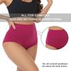 wirarpa Women's Underwear Cotton Super High Waisted Briefs Stretch Full Coverage Panties 4 Pack Assorted Small view 3