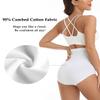 wirarpa Women's Underwear Cotton Super High Waisted Briefs Stretch Full Coverage Panties 4 Pack Multicolor Large view 4