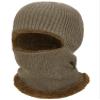 Balaclava Knitted Warmer Windproof Hat Covering Face for Men Women Fleece Outdoor Sports (Khaki, Medium) view 1