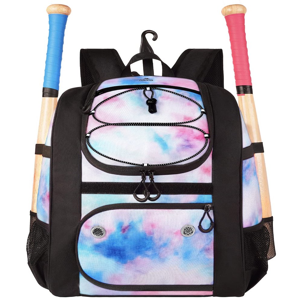 MATEIN Softball Backpack for Girls, Baseball Backpack Equipment Bag with Shoe Compartment, Softball Bat Bag Large Main Compartment Fit Gear & Accessories, Baseball Gifts