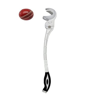 REINDEER Side Arm Ball Thrower for Cricket Leather and Tennis Ball Adjustable Robo Cricket Arm with Advanced Finger-Cup Design for Batting Practice (White)
