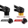 HSQMA 26 27.5 29'' Mountain Bike Suspension Fork Downhill 130mm Travel Rebound Adjust Double Crown Air Fork 1-1/8 Straight Disc Brake QR Manual Locking,for DH/XC/AM view 4