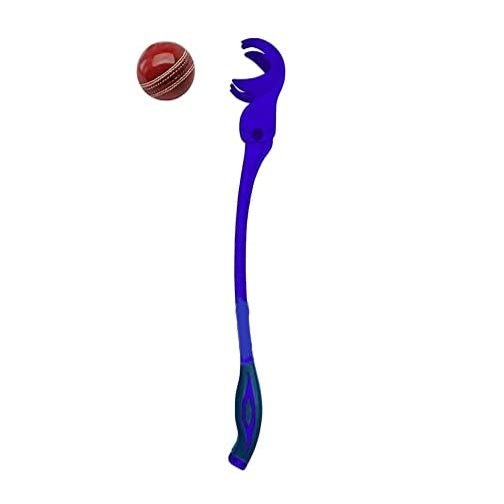 REINDEER Adjustable Robo Side Arm Ball Thrower for Cricket Leather and Tennis Ball (Advanced Finger-Cup Design for Batting Practice) (Blue)