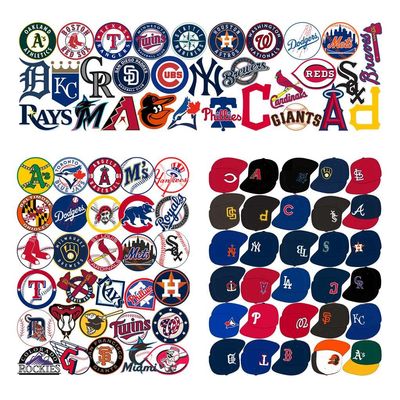 AcAliA 100 Pcs Sports Stickers,Baseball Stickers,Baseball Team Logo Decals,Hydroflask Bottles Waterproof Vinyl Decals(100L)