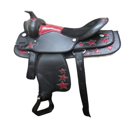 Western Leather Horse Saddle | Barrel Racing Trail Horse Saddle with Fiber Glass Tree 17 Inches