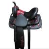 Western Leather Horse Saddle | Barrel Racing Trail Horse Saddle with Fiber Glass Tree 17 Inches view 2
