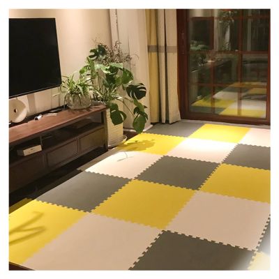 HSYFdy EVA Foam Puzzle Play MatSoft Rugs Carpet Interlocking Exercise Floor Mat 1.4/2.0cm Thicken for Children Tiles Yoga Fitness Mat, Customizable (Color : B, Size : 60x60x1.4cm-4tiles)