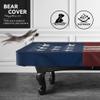 BEARCOVER Pool Table Cover, Waterproof Indoor/Outdoor Heavy Leatherette Pool Table Accessories, Billiards Accessories for Protecting Felt, 7/8/9 Feet Fitted Billiard Covers Red & Blue(9FT/OG) view 3