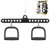 RIMLUFE Double to Single Adaptor Plate LAT T Bar Row Pull Up Down Accessories Tricep Rope Cable Crossover Machine Attachments Workout Weight Spreader Bar Pulley System Landmine D Handles for Home Gym view 3