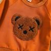 Infant Baby Clothes Boys Cartoon Long Sleeve Crewneck Sweatshirt Pullover Tops Pants 2Pcs Casual (Brown, 18-24 Months) view 4