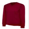 DigitalSpot Boys Long Sleeve Pullover Sweatshirt Girls V Neck School Uniform Jumper Plain Sweater (Maroon 7-8 Years) view 1