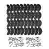40 pcs Heel Plates Shoe Heel Taps Rubber Tips Sole Heel Repair Pad Replacement with Nails, Black view 1