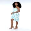 Women's Hawaiian Luau Halter Floral Print Halter Dress 3XL Orchid Breeze White view 3