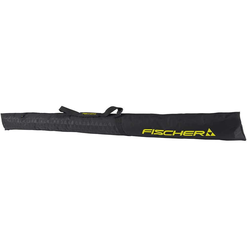 Fischer Skicase ECO XC Durable 210 cm Length Foldable 1 Pair Ski Carrying Bag with Double Zipper & Padded Handle Straps
