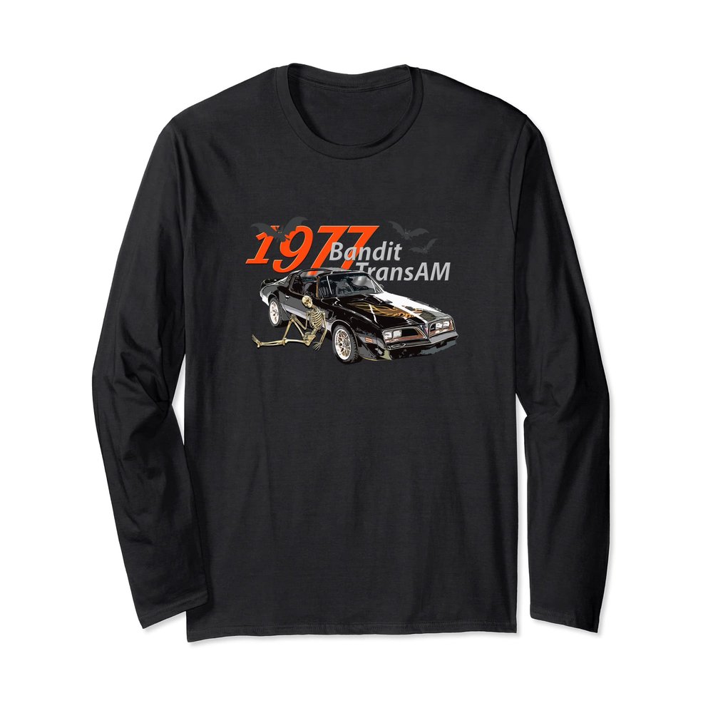 Classic 1977 Bandit Trans AM Happy Halloween, Muscle Cars Long Sleeve T-Shirt