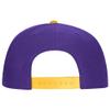Ashen Fane Wool Blend 6 Panel Snapback Flat Bill Snapback Hat, Gold Purple Purple view 2