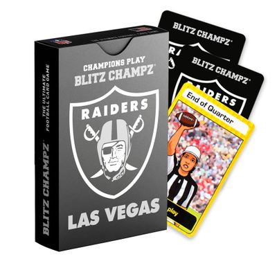 Blitz Champz Las Vegas Raiders  Official NFL Playing Cards & Raiders Gift for Men & Women, Fun Travel Card Games for Adults & Kids Ages 7+, Ideal Camping Games for Friends & Family Game Night