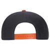 Ashen Fane Wool Blend 6 Panel Snapback Flat Bill Snapback Hat, Orange Black Black view 2