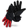 CAT Men's Water Resistant Nylon Insulated Winter Glove, Silicone Patterned Palm, Adjustable Wrist Strap, ANSI 2 Cut Rating, Black, Red, Large (CAT016203L)