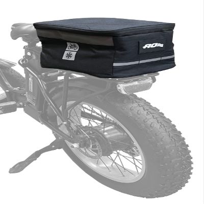 AO Coolers E-Bike Rack Cooler, Includes Straps and Adjustable Clips, 10-Can (Black)