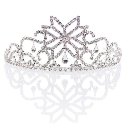 Anderson's Wynter Rhinestone Tiara, Sparkling 2.5-Inch Silver Crown with Clear Faux Diamonds, Adjustable Band & Comfort Combs, Perfect for Weddings, Proms, Pageants, Birthdays & Quinceaeras