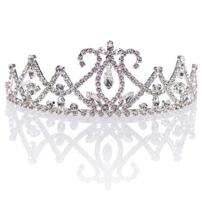 Anderson's Skye Rhinestone Tiara, Sparkling 2-Inch Silver Crown with Clear Faux Diamonds, Adjustable Band & Comfort Combs, Perfect for Weddings, Proms, Pageants, Birthdays & Quinceaeras