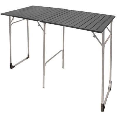 GCI OUTDOOR Slim-Fold Table XL | Portable Outdoor 4-6 Person Dining Table, Heat Resistant Aluminum Tabletop, Perfect for Barbecues, Camping, Picnics & Tailgating
