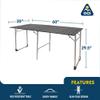 GCI OUTDOOR Slim-Fold Table XL | Portable Outdoor 4-6 Person Dining Table, Heat Resistant Aluminum Tabletop, Perfect for Barbecues, Camping, Picnics & Tailgating view 2