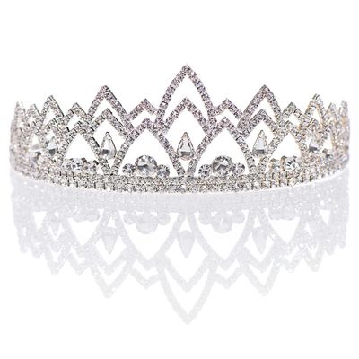 Silver Yara Rhinestone Tiara- 2 1/4 Inch