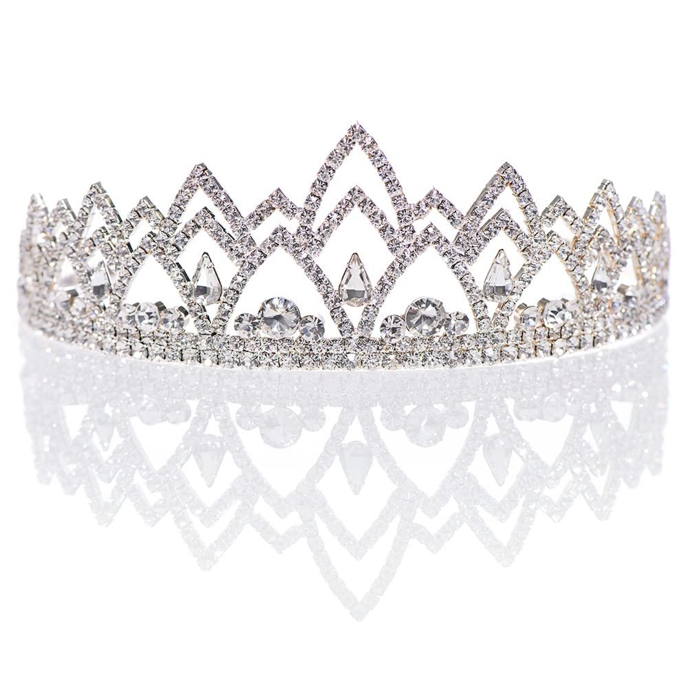 Silver Yara Rhinestone Tiara- 2 1/4 Inch