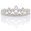 Silver Yara Rhinestone Tiara- 2 1/4 Inch view 1