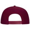Ashen Fane Wool Blend 6 Panel Snapback Flat Bill Snapback Hat, Burgundy Maroon view 2