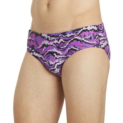 Sporti New Waves Swim Brief - Mens Swim Briefs - Athletic Swimsuit Training for Swimmers - Competition Pool Training Swim Briefs for Men - Purple - 38