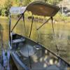 Cypress Rowe Outfitters Beige 3' by 6' Canoe / Kayak Sun Shade/Canopy Bimini Top, Provides 20 Percent More Shade than our Standard Sun Shade for Ultimate Comfort when canoing or kayaking view 1