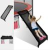 Eurmax USA Universal Easy-to-Assemble Trampoline Slide Ladder, Heavy Duty Steel Trampoline Accessory Slide for Kids Climb Up&Slide Down/Black with Shoes Pocket view 1