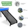 Eurmax USA Universal Easy-to-Assemble Trampoline Slide Ladder, Heavy Duty Steel Trampoline Accessory Slide for Kids Climb Up&Slide Down/Black with Shoes Pocket view 2