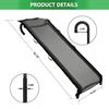 Eurmax USA Universal Easy-to-Assemble Trampoline Slide Ladder, Heavy Duty Steel Trampoline Accessory Slide for Kids Climb Up&Slide Down/Black with Shoes Pocket view 3