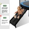 Eurmax USA Universal Easy-to-Assemble Trampoline Slide Ladder, Heavy Duty Steel Trampoline Accessory Slide for Kids Climb Up&Slide Down/Black with Shoes Pocket view 4