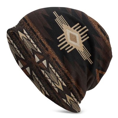 Beanie Caps Southwest Native American Tribal Geometric Art Slouchy Cuff Skull Knit Hat Cap Winter Summer Warm Ski Hats One Size